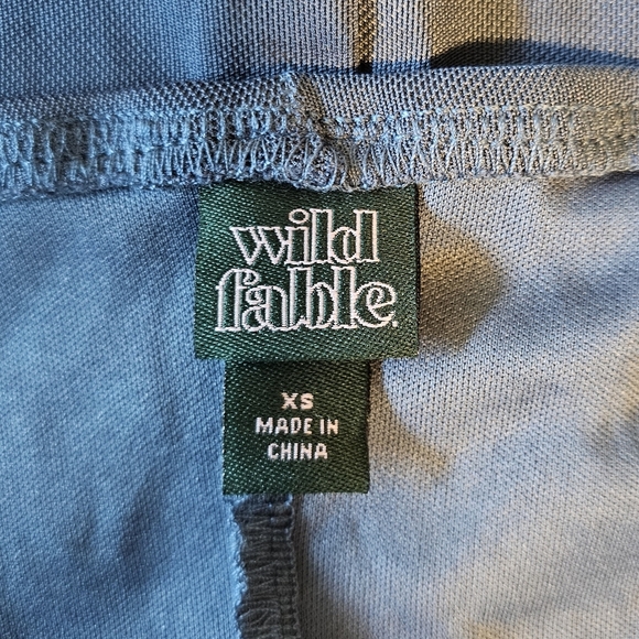 NWOT Wild Fable Women's Blue Sleveless Mesh Asymmetrical Ruffle Hem Dress, XS - Picture 10 of 10